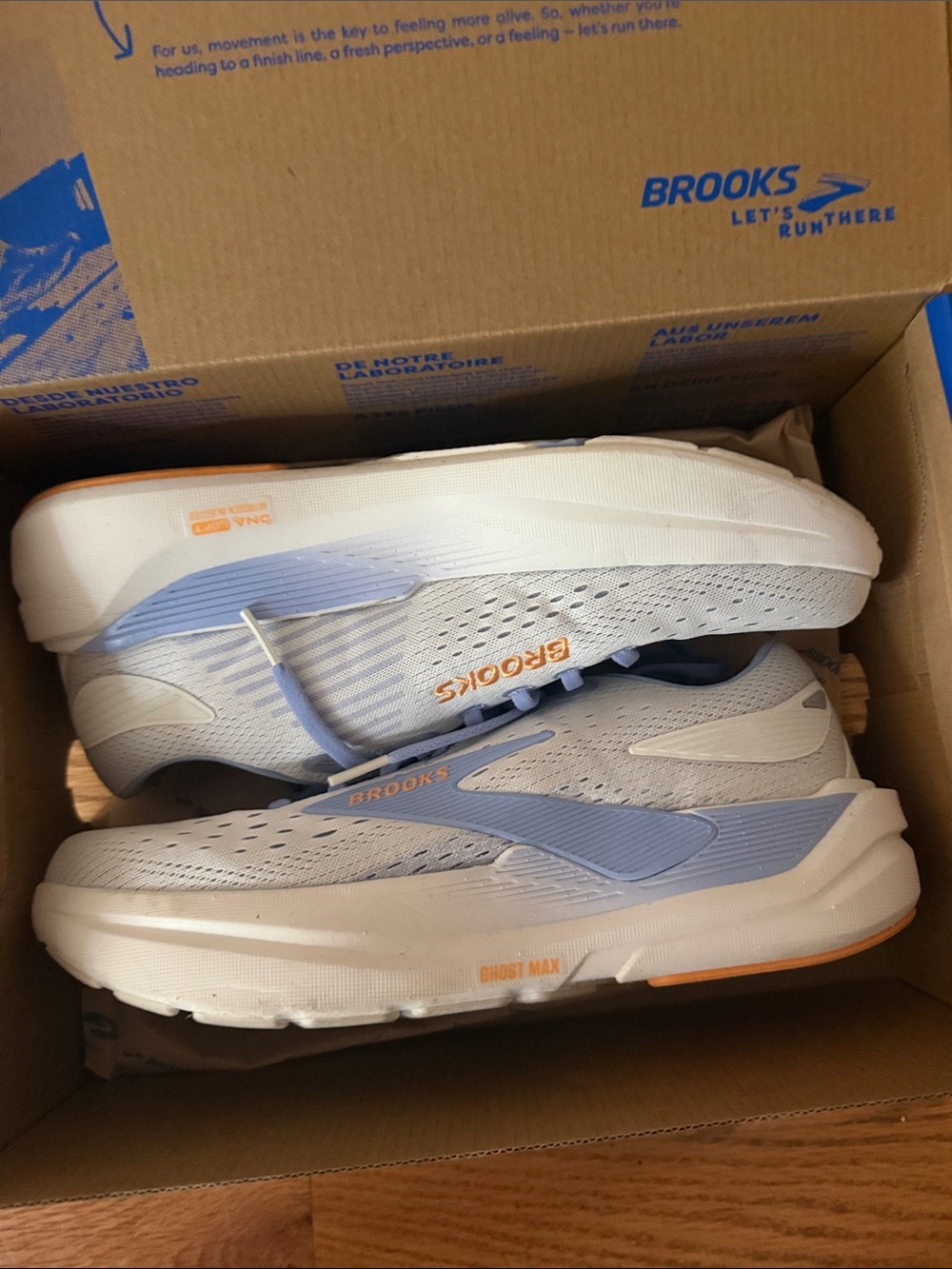 Brooks Running Sneakers in Light Gray and Light Blue